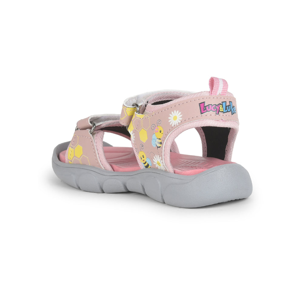 Lucy & Luke Casual Pink Sandal For Kids FLYNN-41 By Liberty