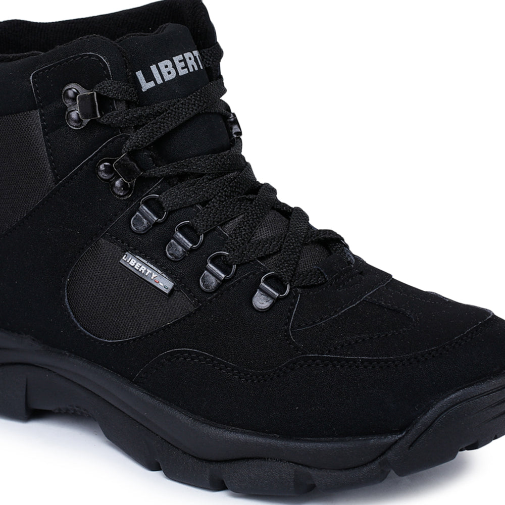 Freedom Lacing Black Safety Shoes For Men EVEREST-4 By Liberty