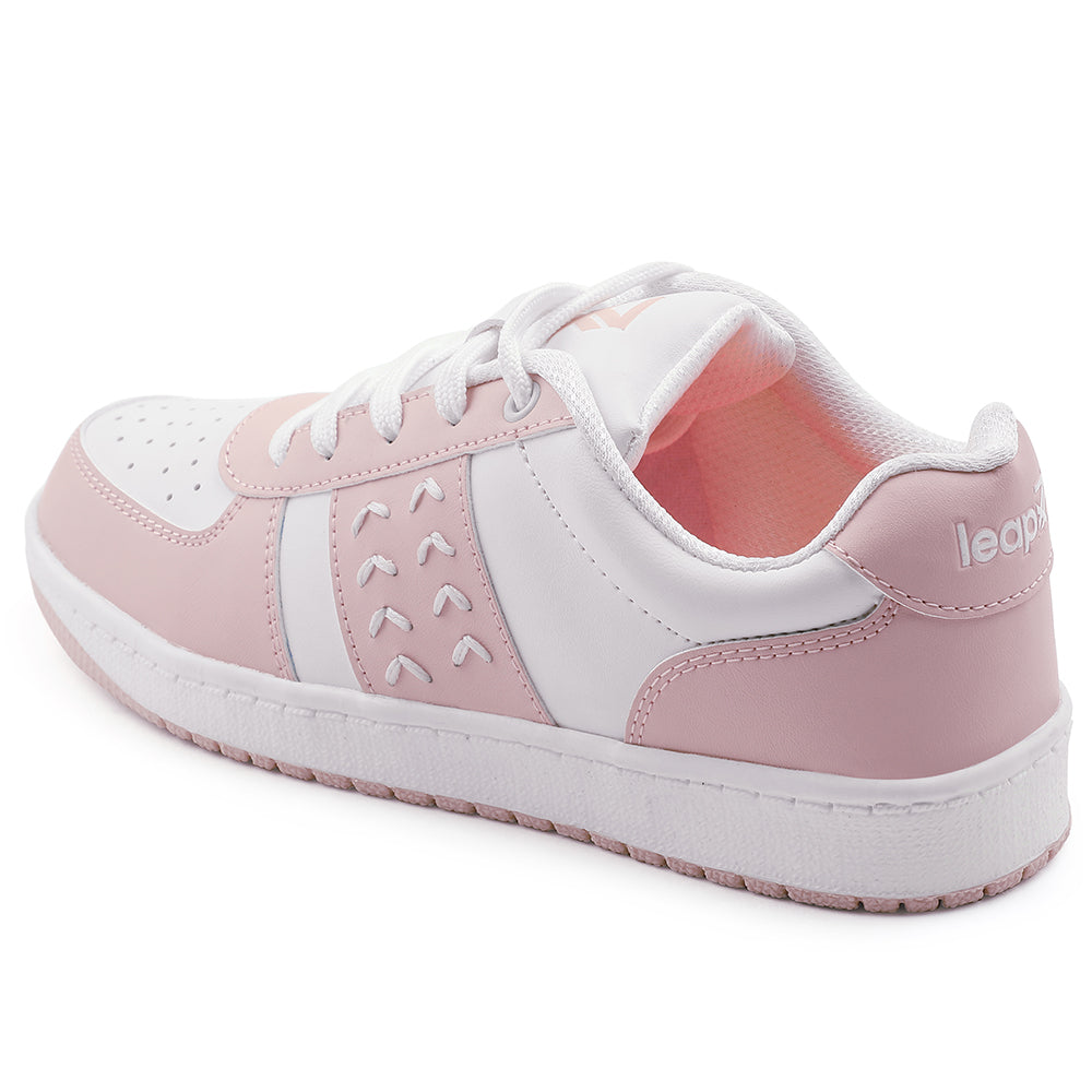 Leap7x Lacing Peach Casual Sneakers For Women NEXTY-2E 