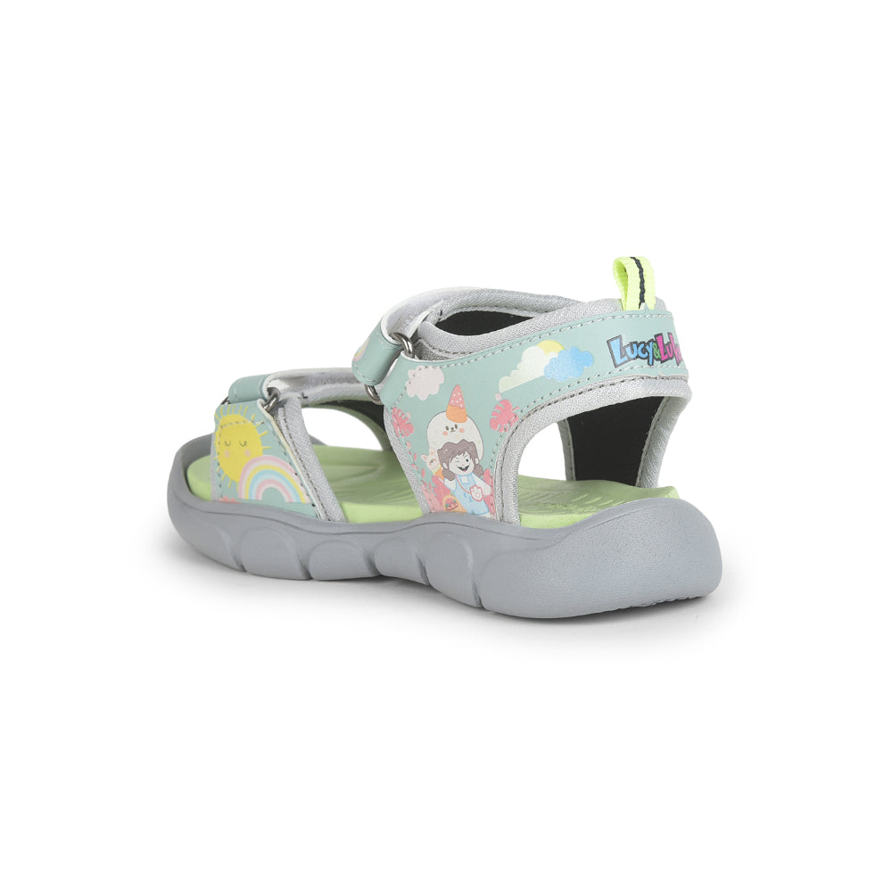 Lucy & Luke Casual L.Green Sandal For Kids FLYNN-41 By Liberty