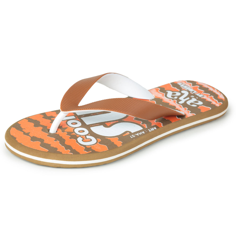 A-HA By Casual Orange Flip-Flops For Men AHA-27 By Liberty