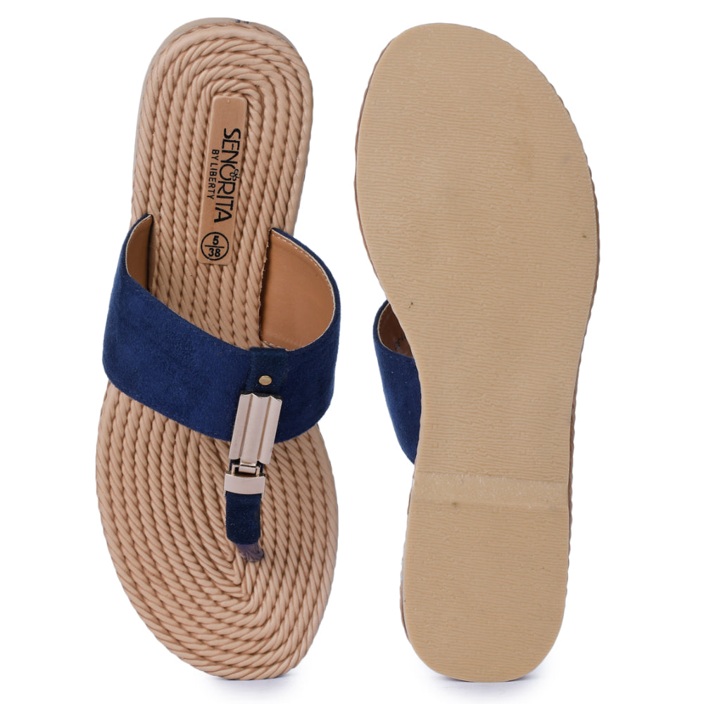 Senorita Casual Blue Slipper For Women M1-3 By Liberty