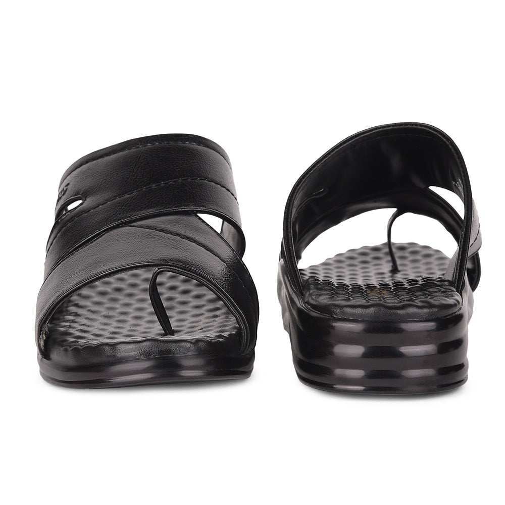 Coolers By Liberty 7123-6 Casual Slippers For Men - Black