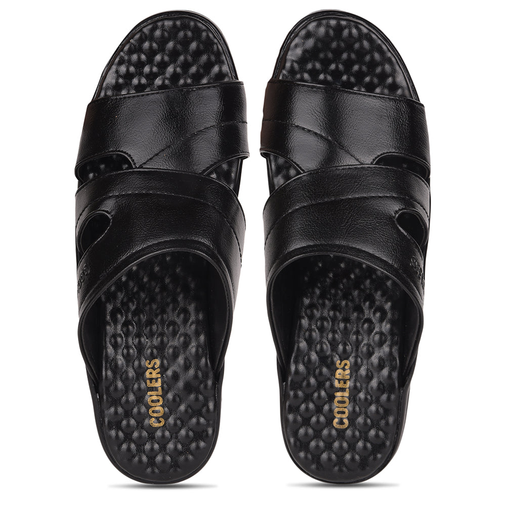 Coolers By Liberty 7123-6 Casual Slippers For Men - Black