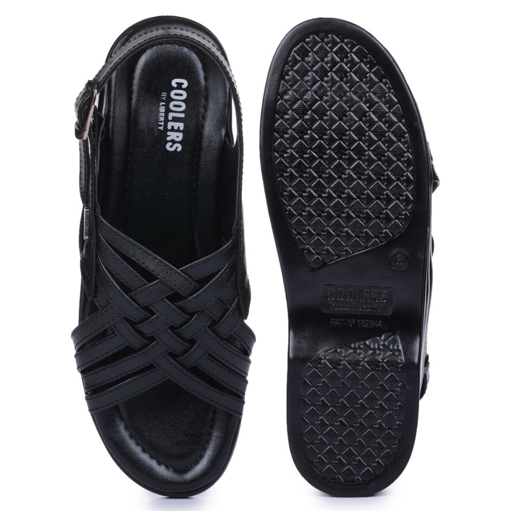 Coolers Formal (Black) Sandals For Men 7123-84 By Liberty