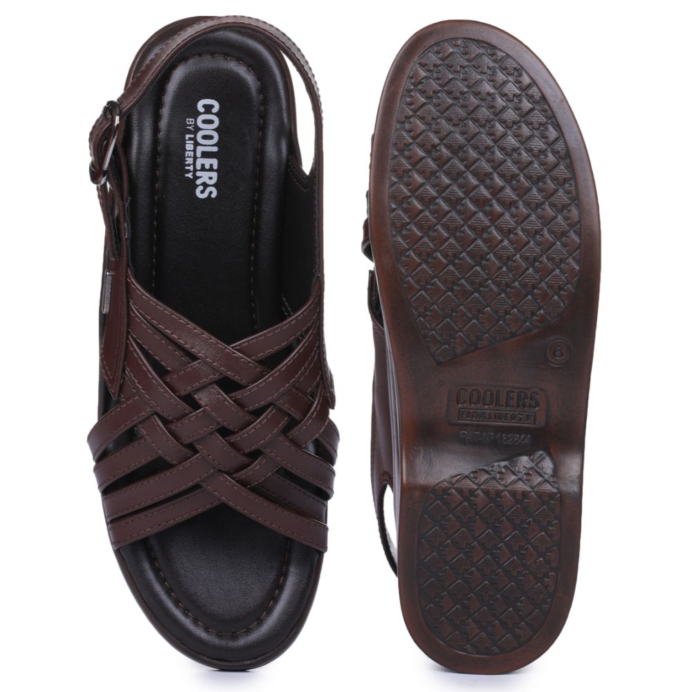 Coolers Formal (Brown) Sandals For Men 7123-84 By Liberty