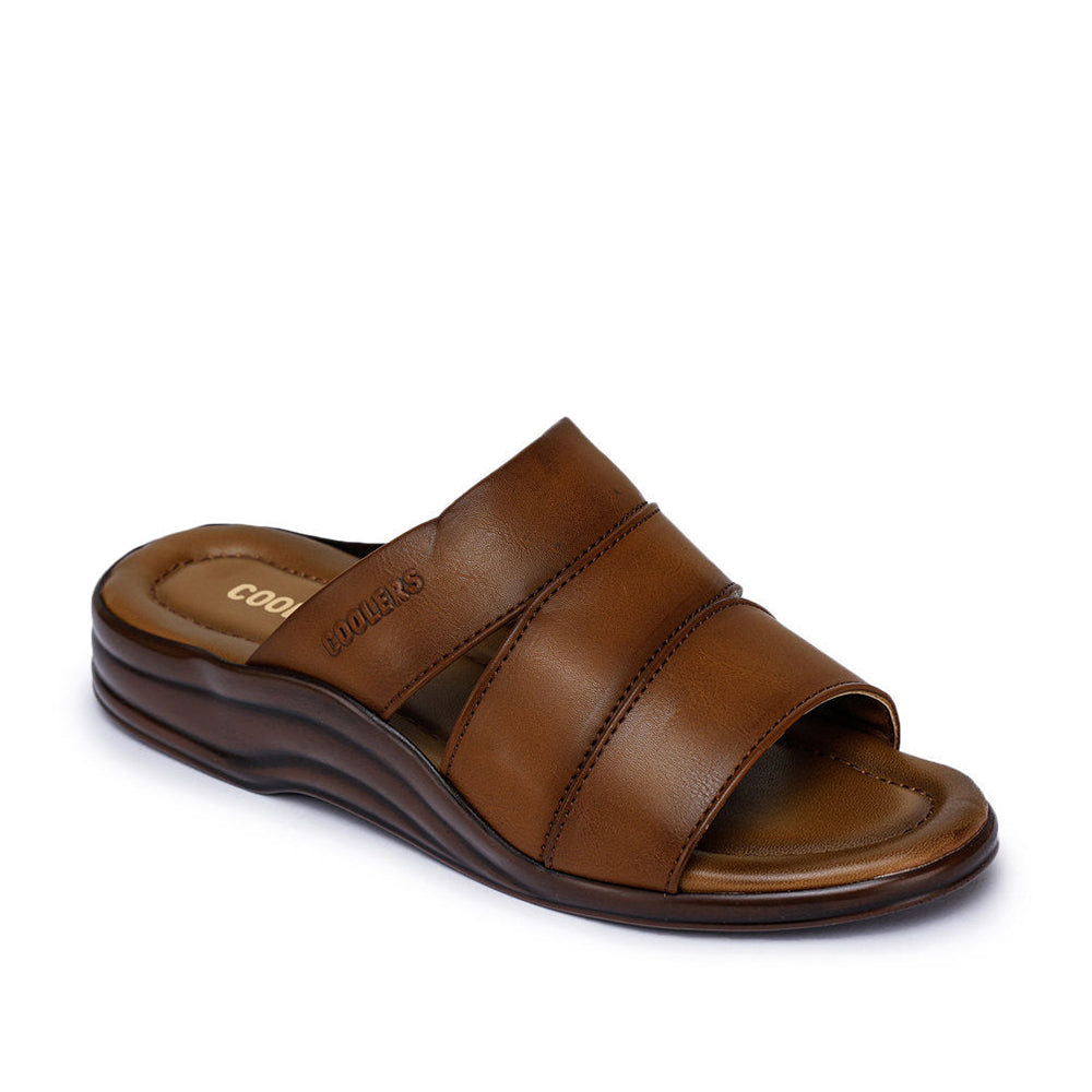 Coolers Casual (Tan) Slippers For Men 7123-31 By Liberty