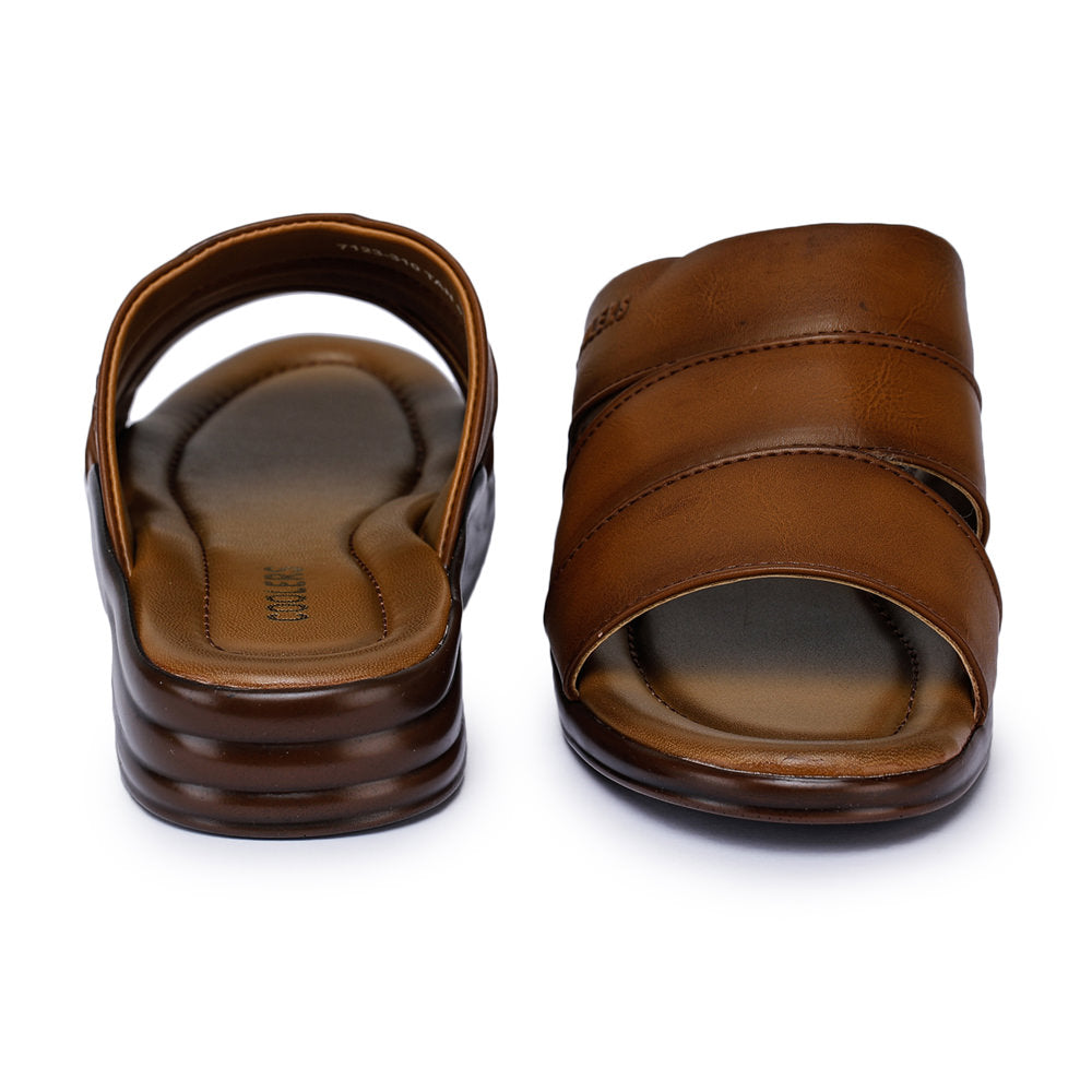 Coolers Casual (Tan) Slippers For Men 7123-31 By Liberty