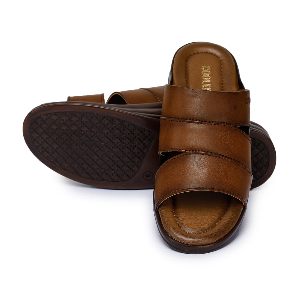 Coolers Casual (Tan) Slippers For Men 7123-31 By Liberty