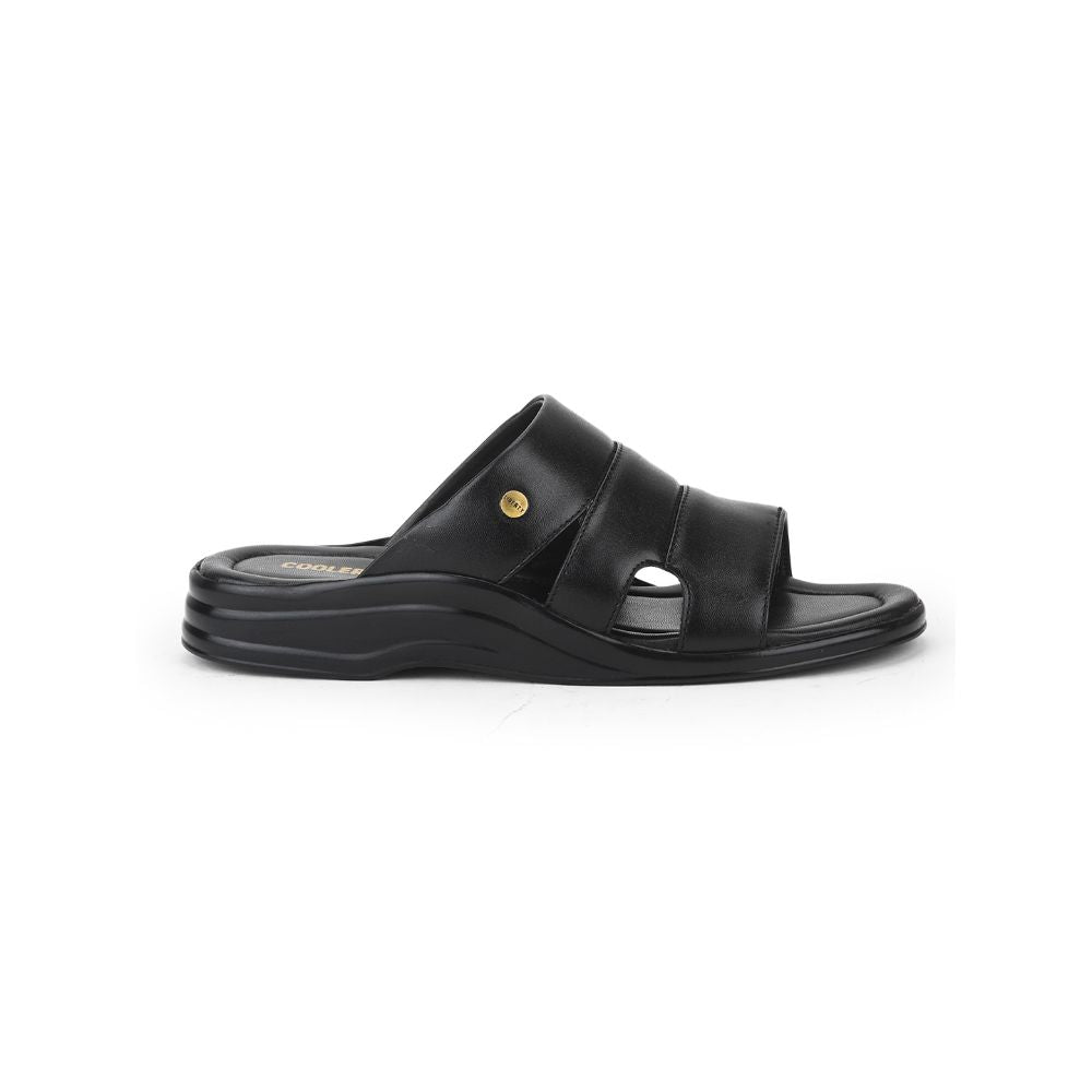 Coolers Casual (Black) Slippers For Men 7123-51 By Liberty