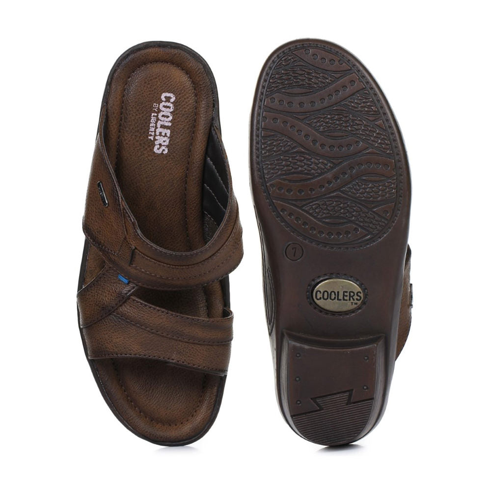 Coolers Casual (Brown) Slippers For Men 7153-61N By Liberty