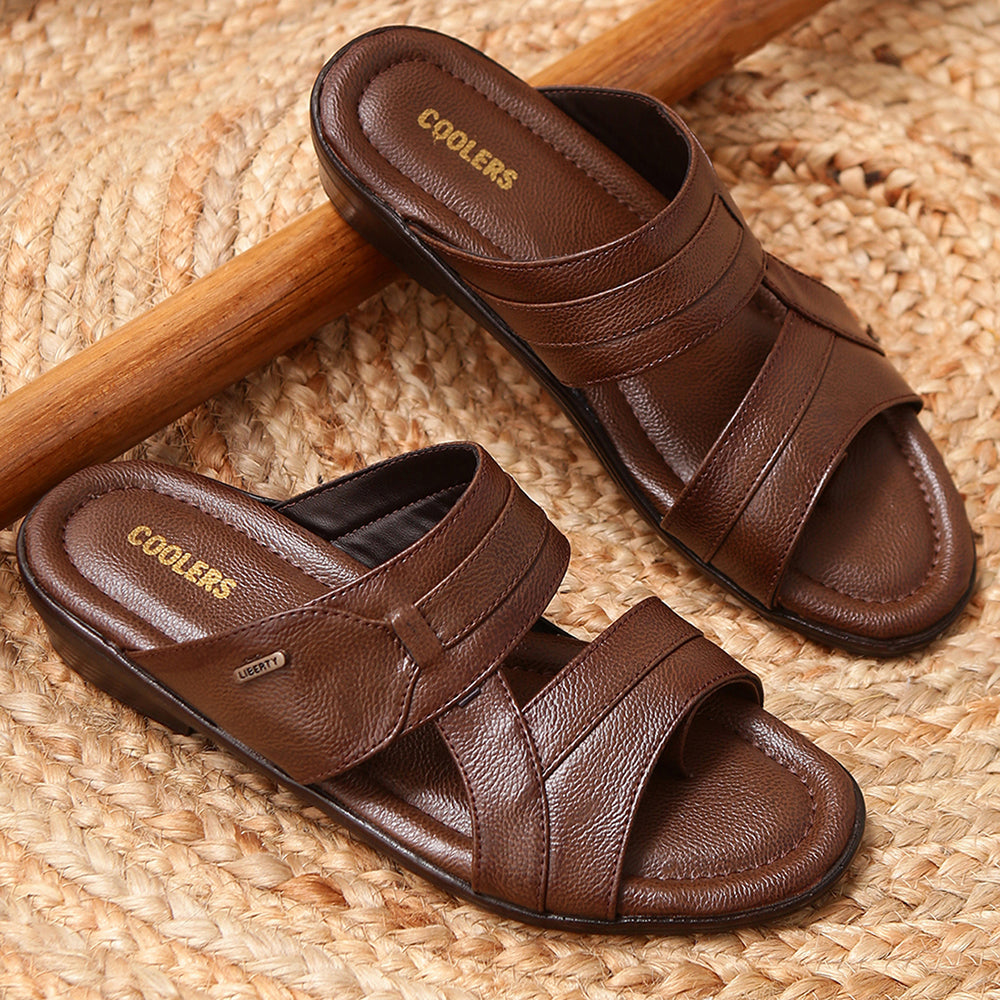 Coolers Casual (Brown) Slippers For Men 7153-61N By Liberty