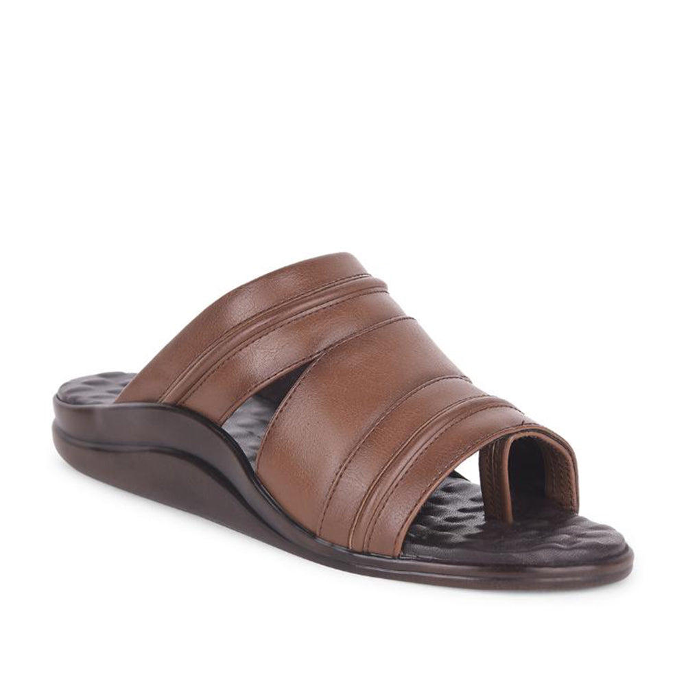 Coolers Tan Casual Slippers For Men 7193-91 By Liberty