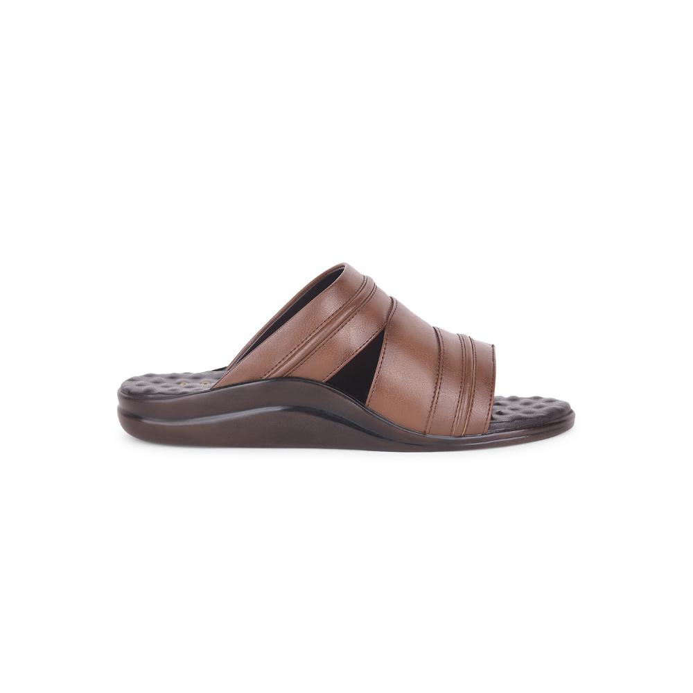 Coolers Tan Casual Slippers For Men 7193-91 By Liberty