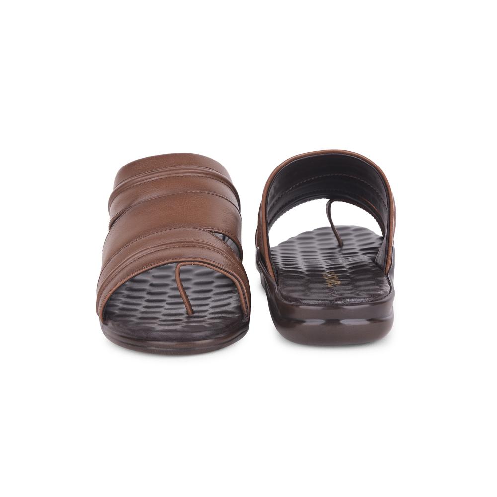 Coolers Tan Casual Slippers For Men 7193-91 By Liberty