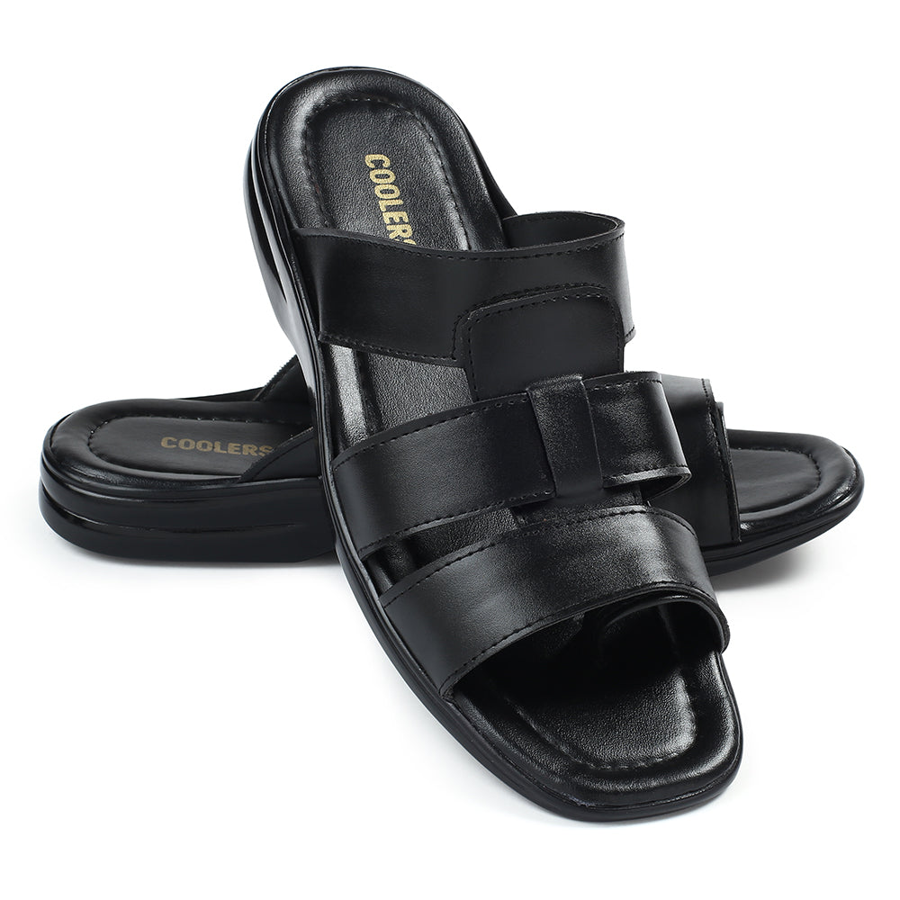 Coolers Black Casual Slipper For Men COOL99-628 