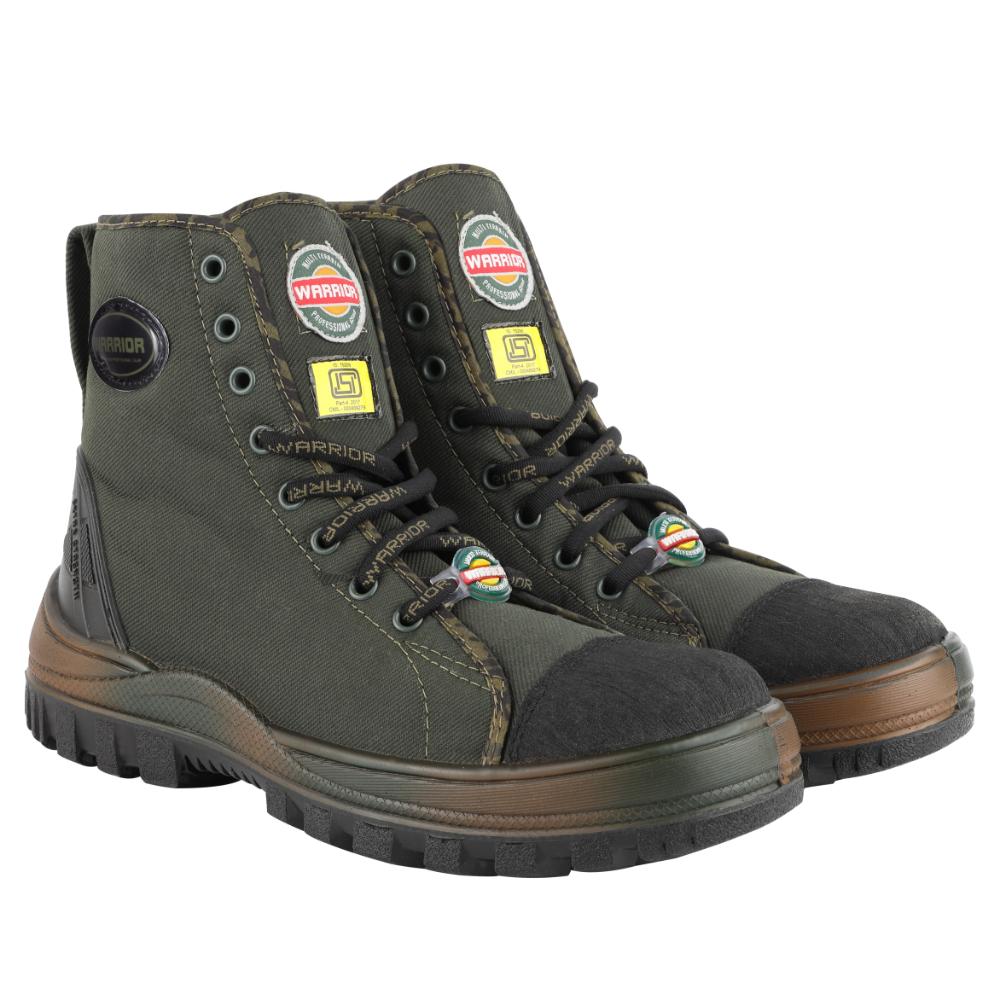 Warrior Soft Toe Black & Olive Defence Jungle Boot for Men JUNGLEKING By Liberty