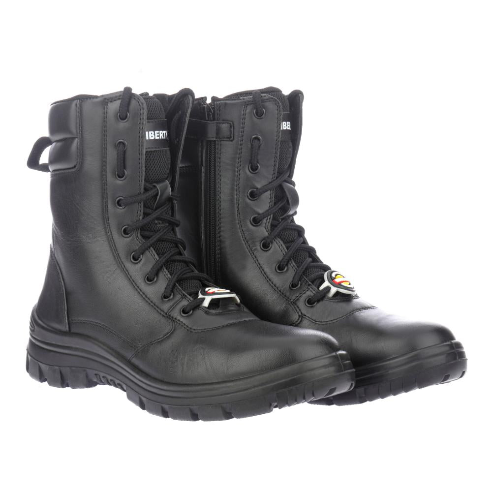 Warrior Genuine Leather Hard Toe Black Industrial Safety Shoes for Men 324-13 By Liberty