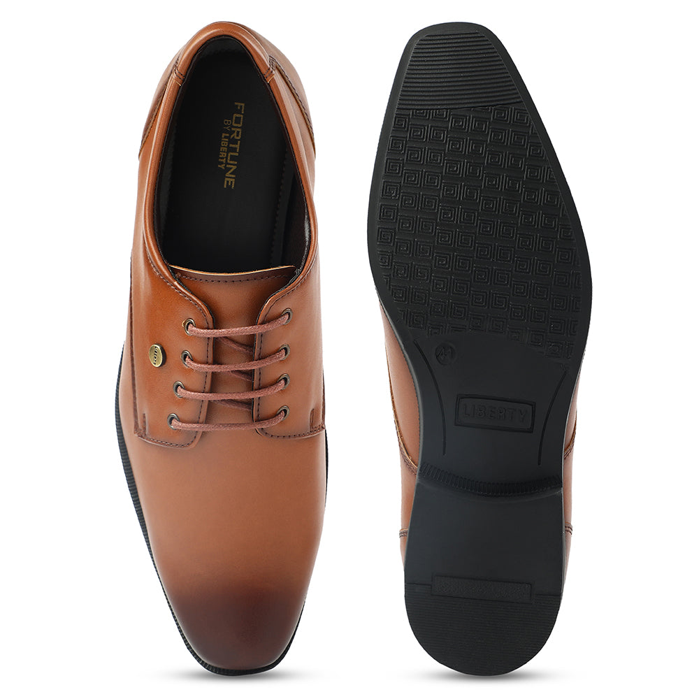 Fortune Tan Formal Lacing Derby Shoes For Men BENSTOCK1E 