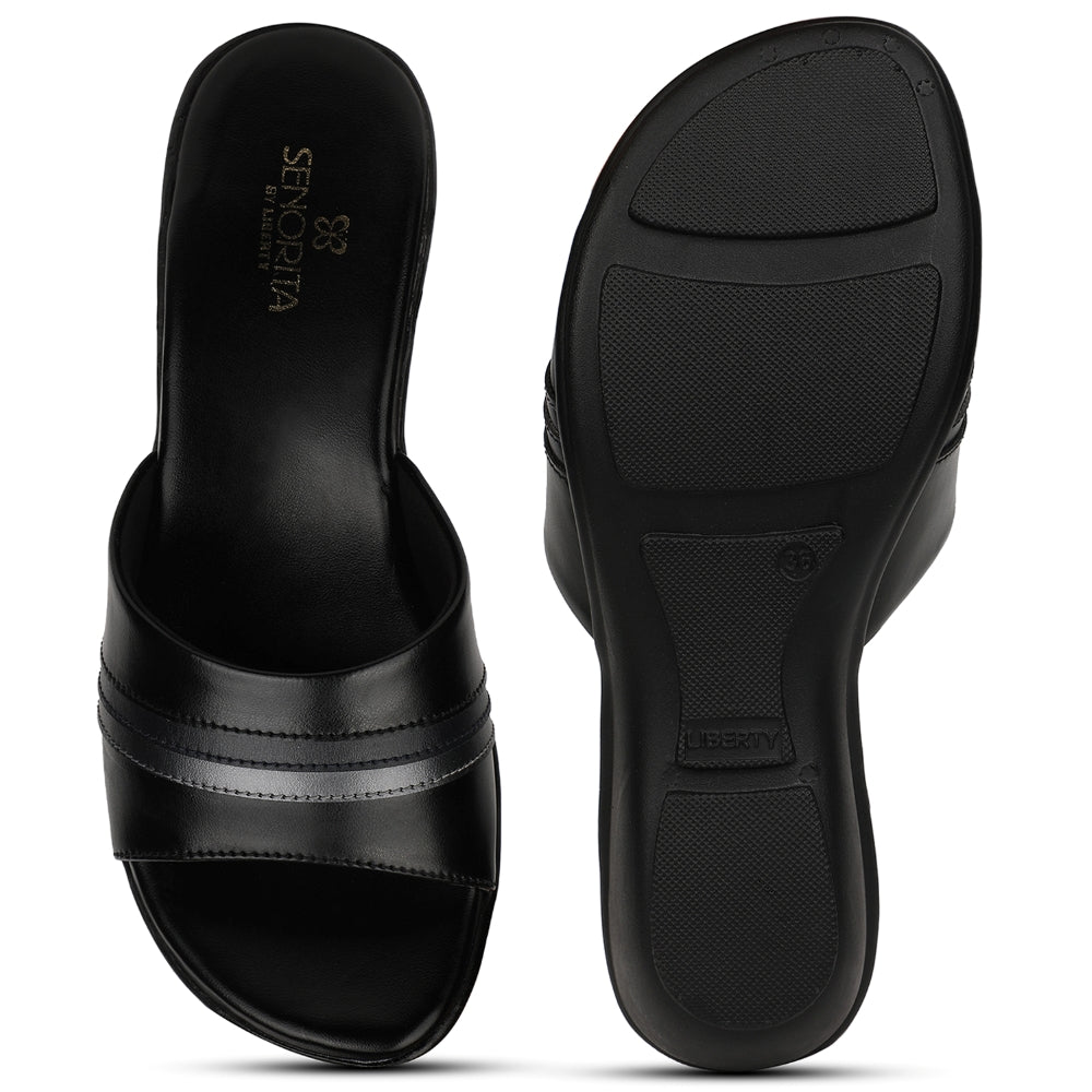 Senorita Casual Black Sandal For Women JFL-62E 