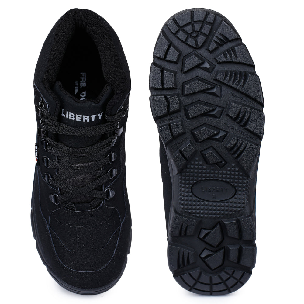 Freedom Lacing Black Safety Shoes For Men EVEREST-4 By Liberty