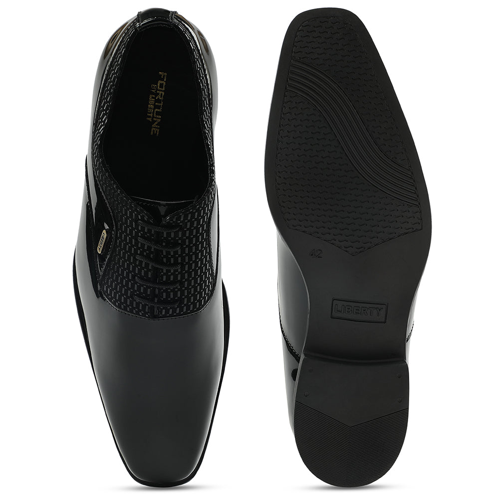 Fortune Black Formal Lacing Oxford Shoes For Mens A998-07 