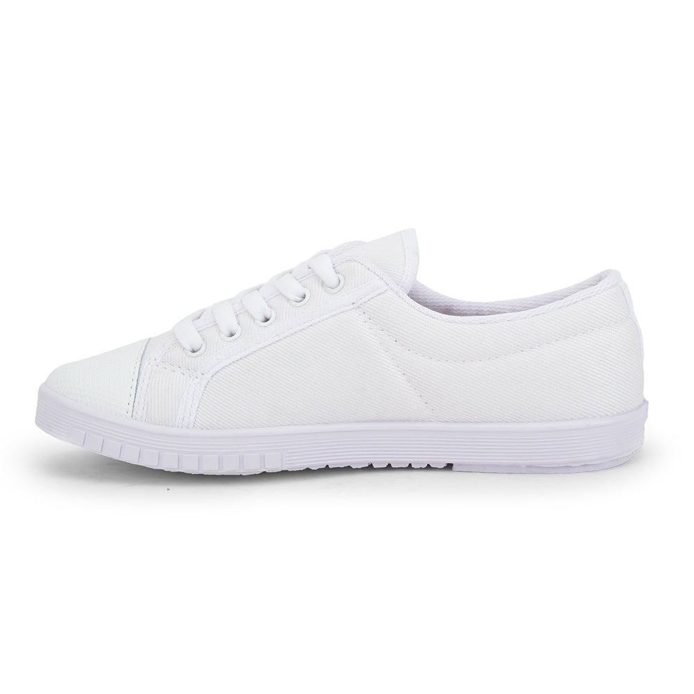 Prefect (White) Lacing PT School Shoes For Kids TENIS By Liberty