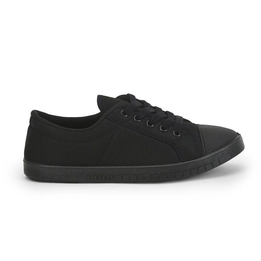 Prefect (Black) Lacing PT School Shoes For Kids TENIS By Liberty