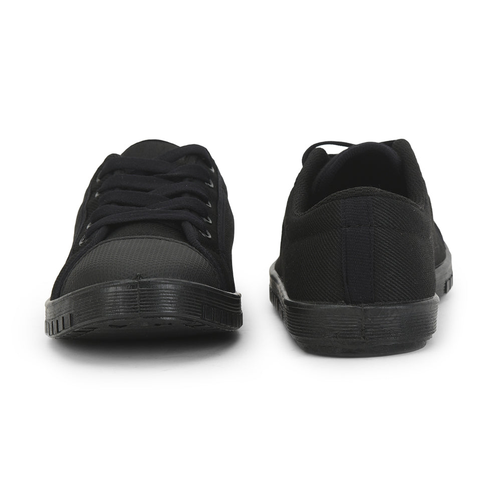 Prefect (Black) Lacing PT School Shoes For Kids TENIS By Liberty