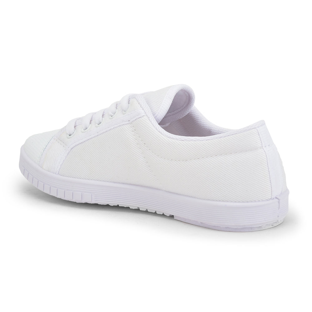 Prefect (White) Lacing PT School Shoes For Kids TENIS By Liberty