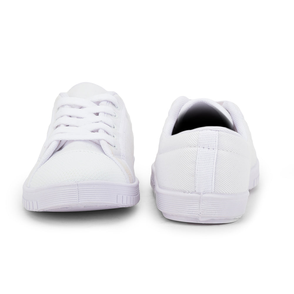 Prefect (White) Lacing PT School Shoes For Kids TENIS By Liberty