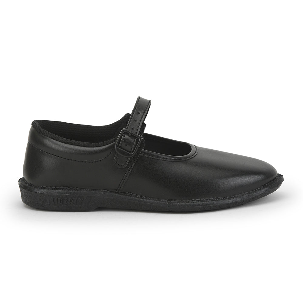 Prefect (Black) Ballerina School Shoes For Kids N.S/GIRL By Liberty