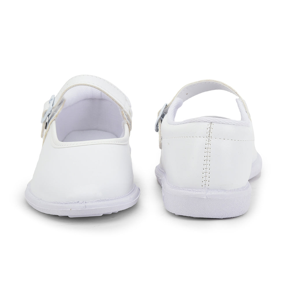 Prefect (White) Ballerina School Shoes For Kids N.S/GIRL By Liberty