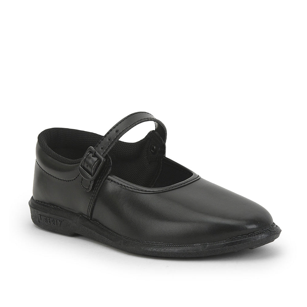 Prefect (Black) Ballerina School Shoes For Kids N.S/GIRL By Liberty