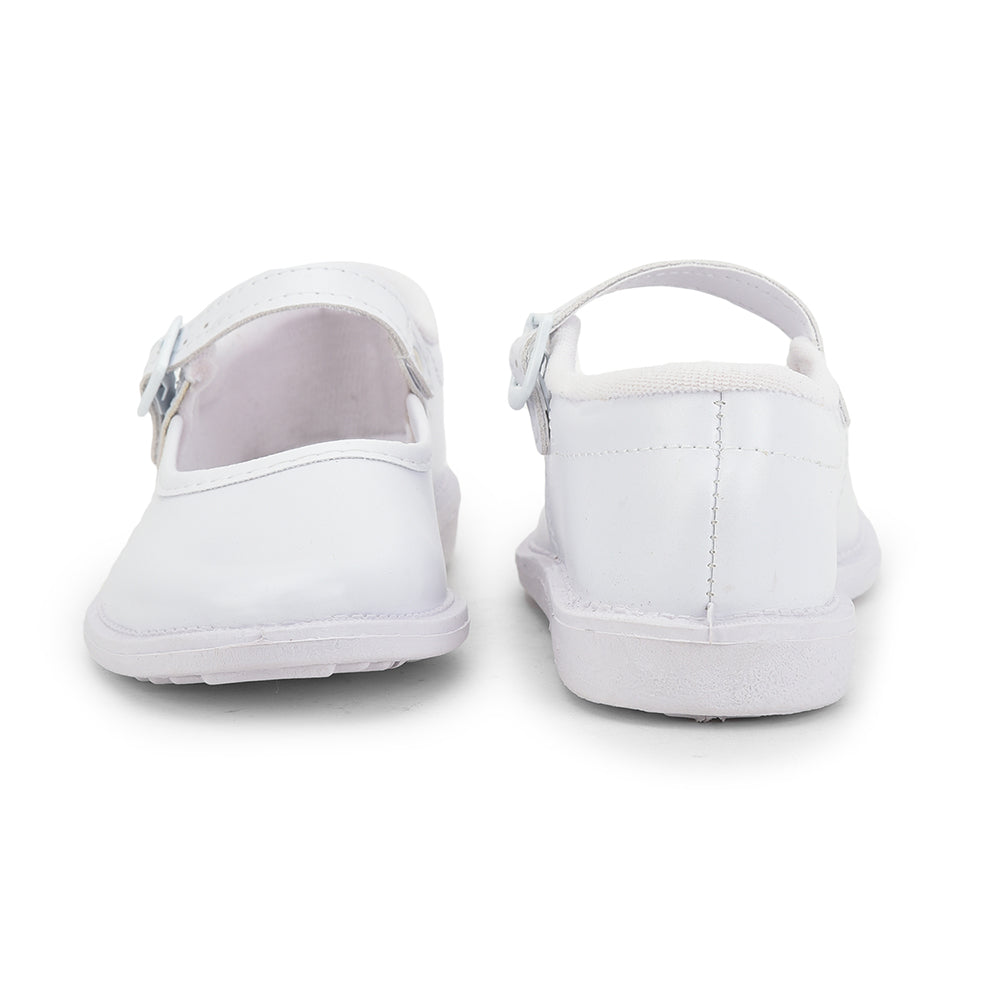 Prefect (White) Ballerina School Shoes For Kids S/GIRL (N) By Liberty