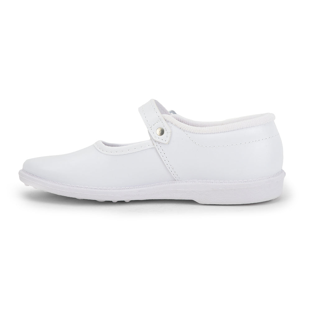 Prefect (White) Ballerina School Shoes For Kids S/GIRL (N) By Liberty