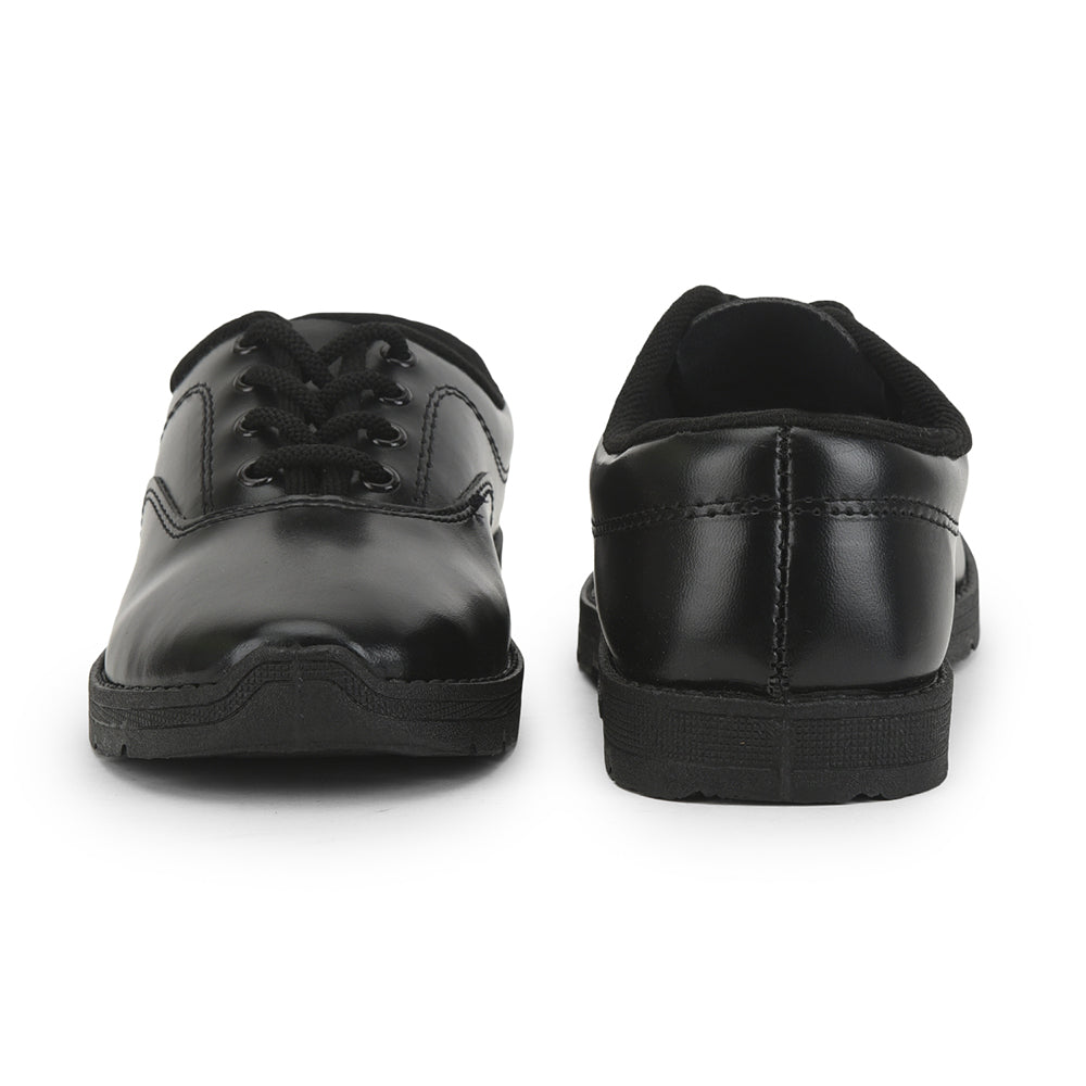 Prefect (Black) Lacing School Shoes For Kids S/BOY EXCE By Liberty