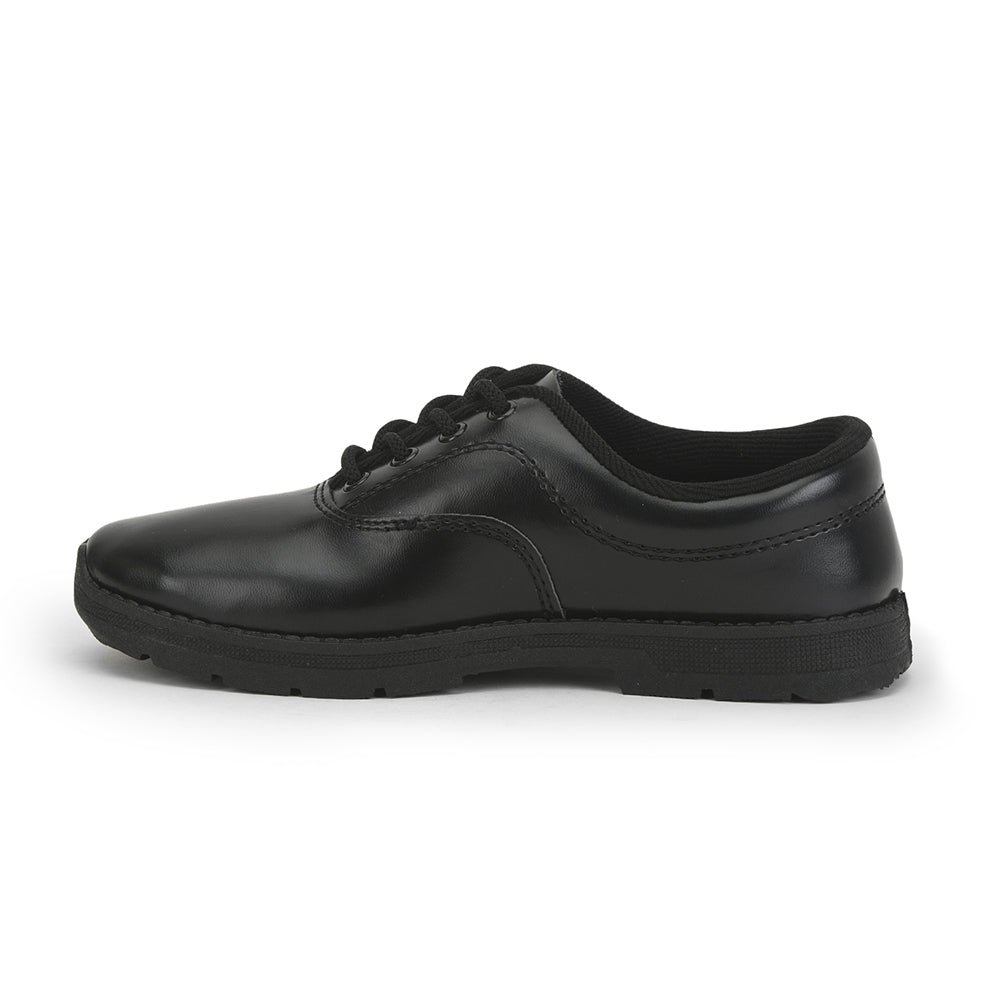 Prefect (Black) Lacing School Shoes For Kids S/BOY EXCE By Liberty