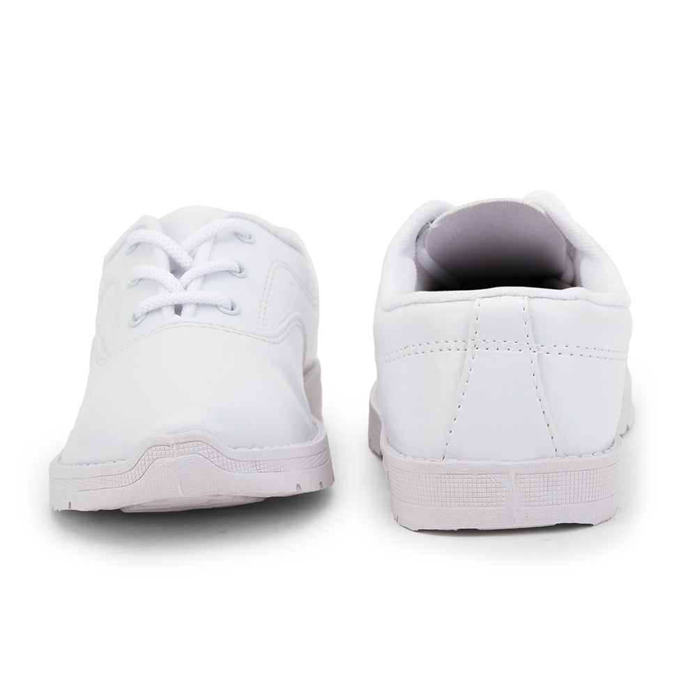 Prefect (White) Lacing School Shoes For Kids S/BOY EXCE By Liberty