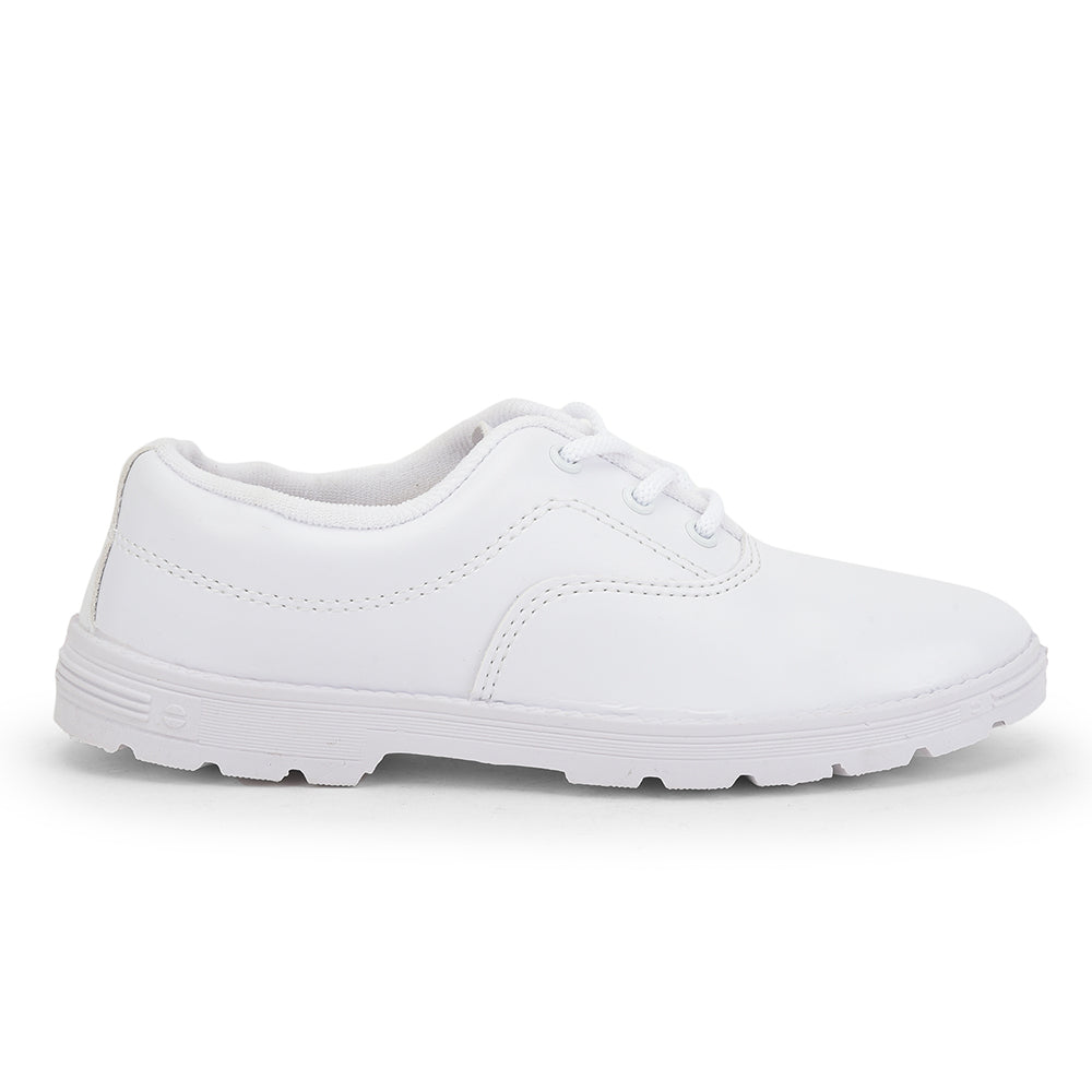 Prefect (White) Lacing School Shoes For Kids S-BOYEXCEA By Liberty