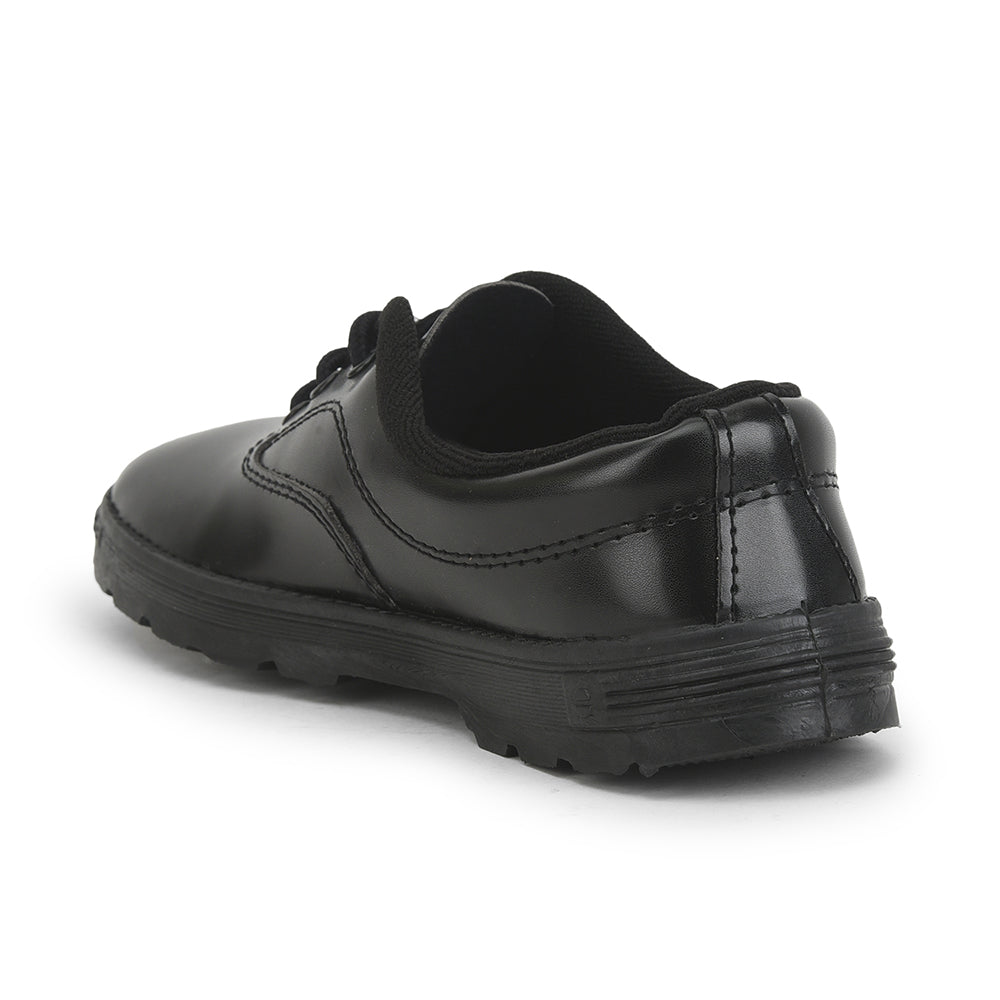 Prefect (Black) Lacing School Shoes For Kids S-BOYEXCEA By Liberty