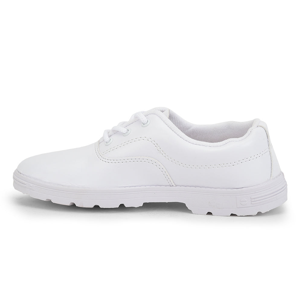 Prefect (White) Lacing School Shoes For Kids S-BOYEXCEA By Liberty