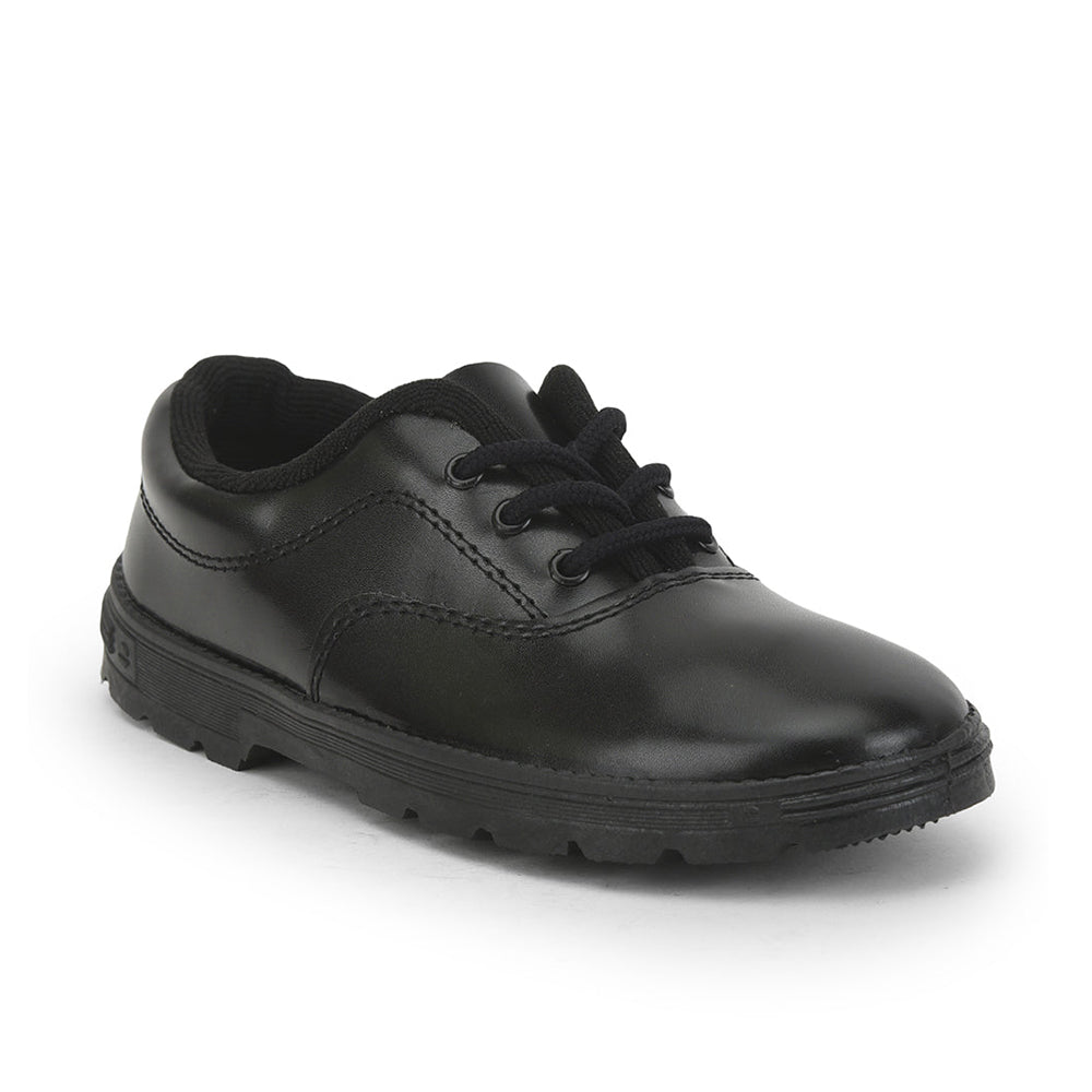 Prefect (Black) Lacing School Shoes For Kids S-BOYEXCEA By Liberty