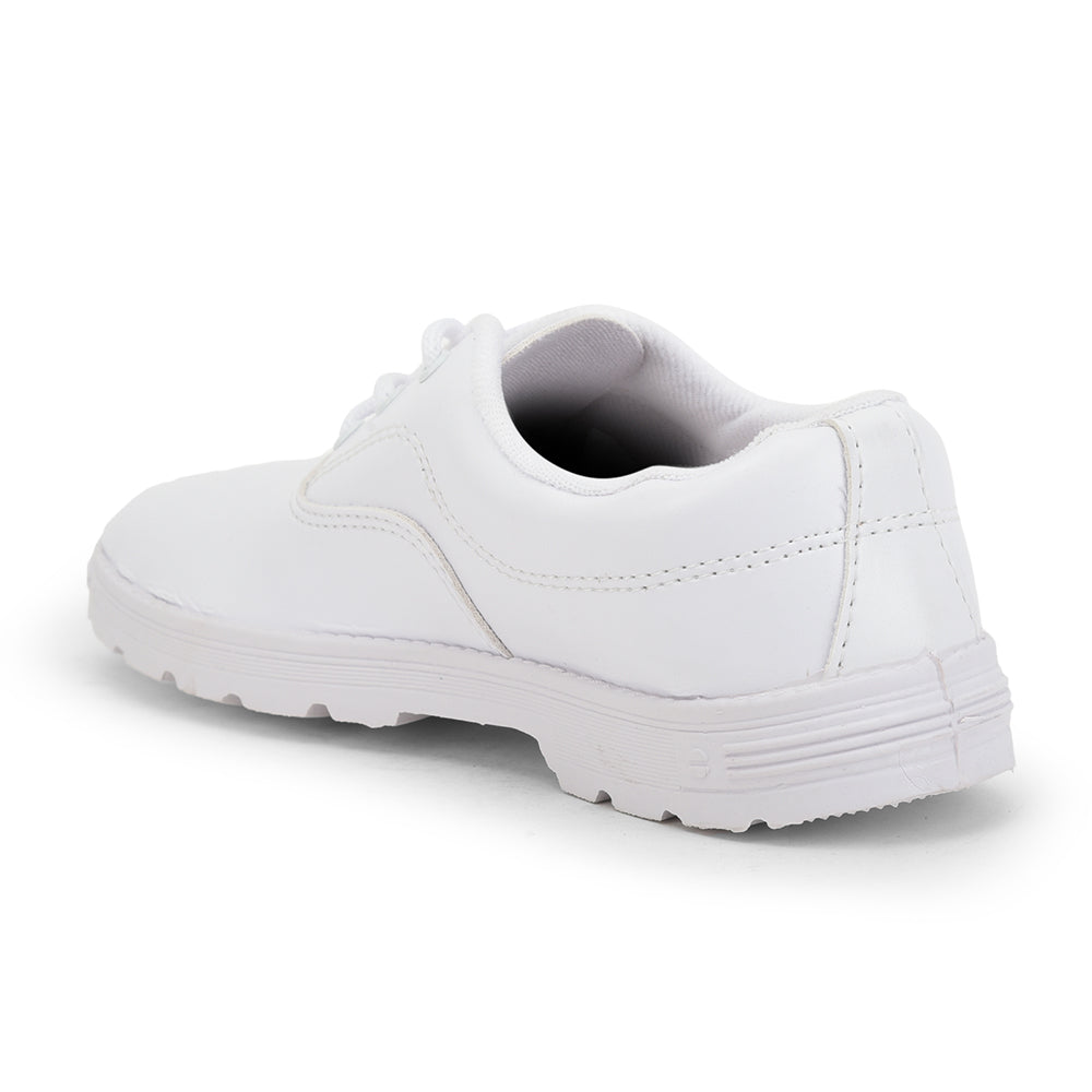 Prefect (White) Lacing School Shoes For Kids S-BOYEXCEA By Liberty