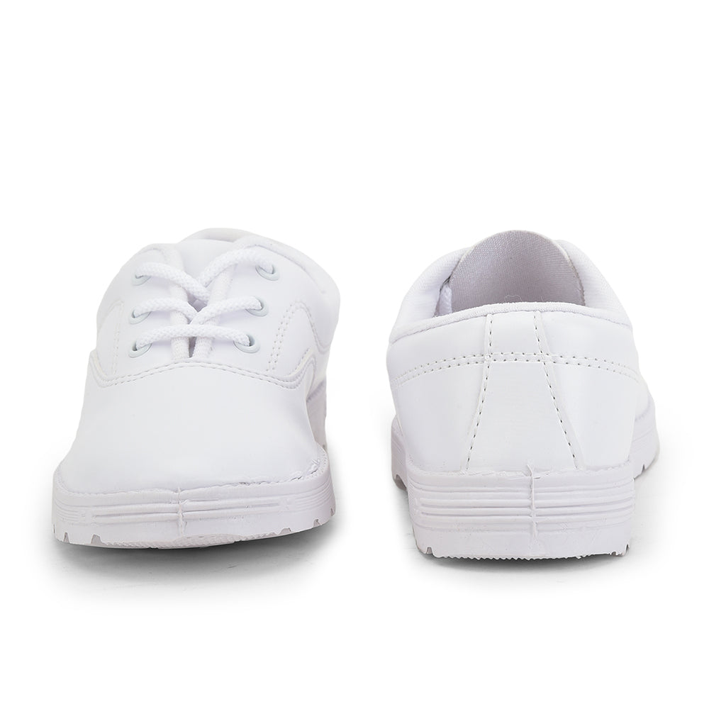 Prefect (White) Lacing School Shoes For Kids S-BOYEXCEA By Liberty