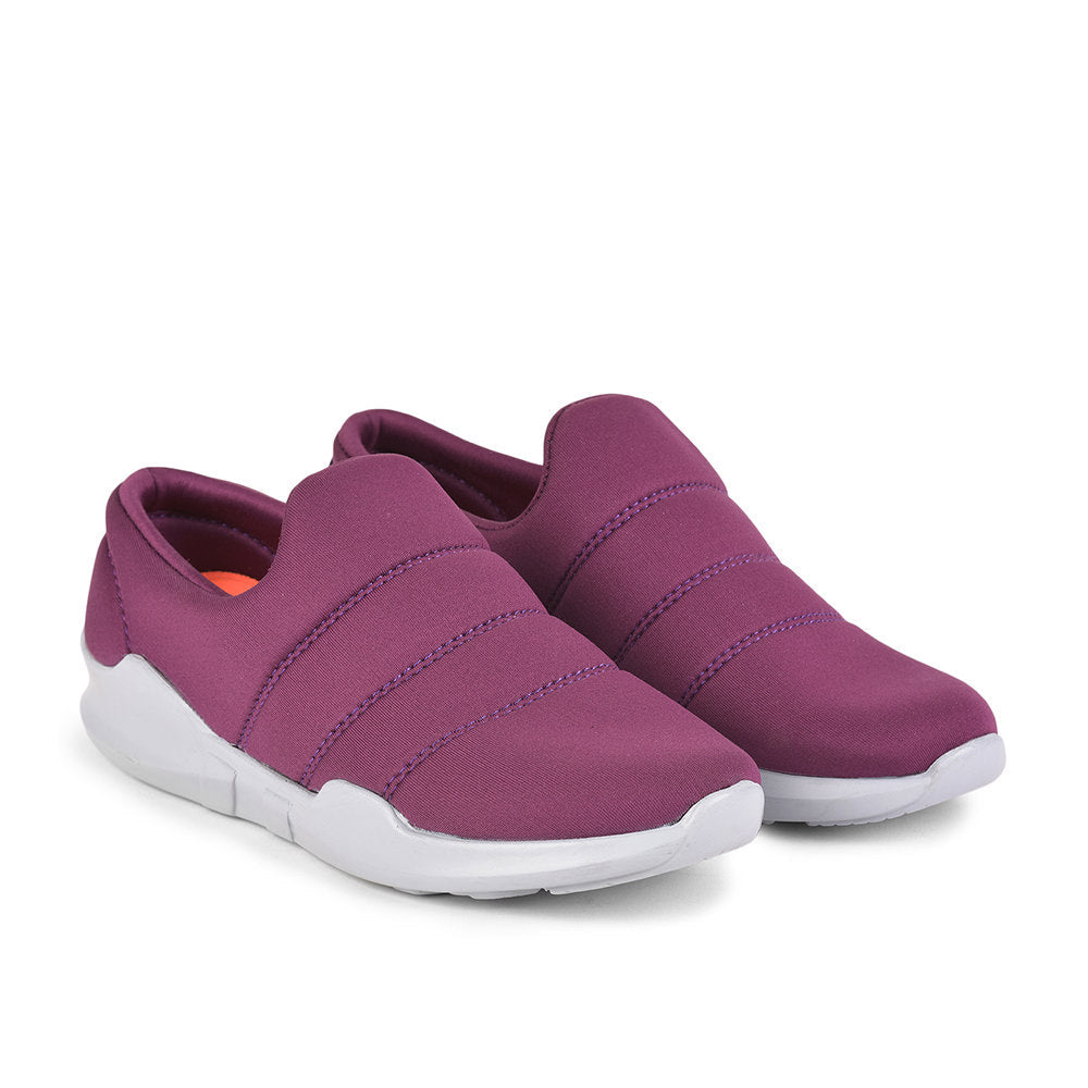 Force 1 Non Lacing Purple Casual Shoes For Women AVILA-26 By Liberty