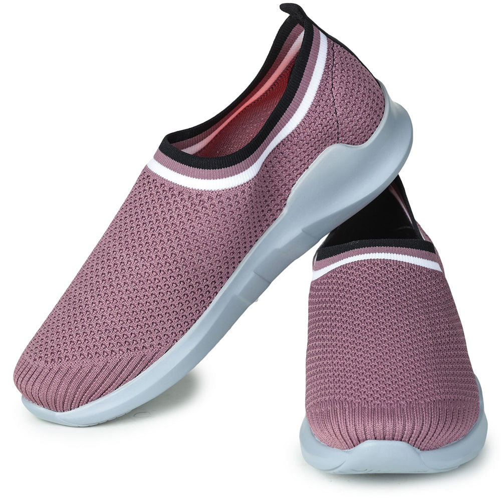 Force 1 Non Lacing Pink Casual Slip On Shoes For Women AVILA-12 By Liberty