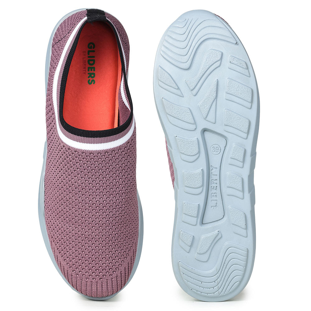 Force 1 Non Lacing Pink Casual Slip On Shoes For Women AVILA-12 By Liberty