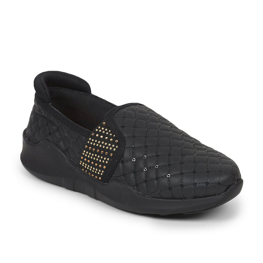 Force 1 Casual Slip On Shoes Ladies (BLACK) AVILA-32 By Liberty