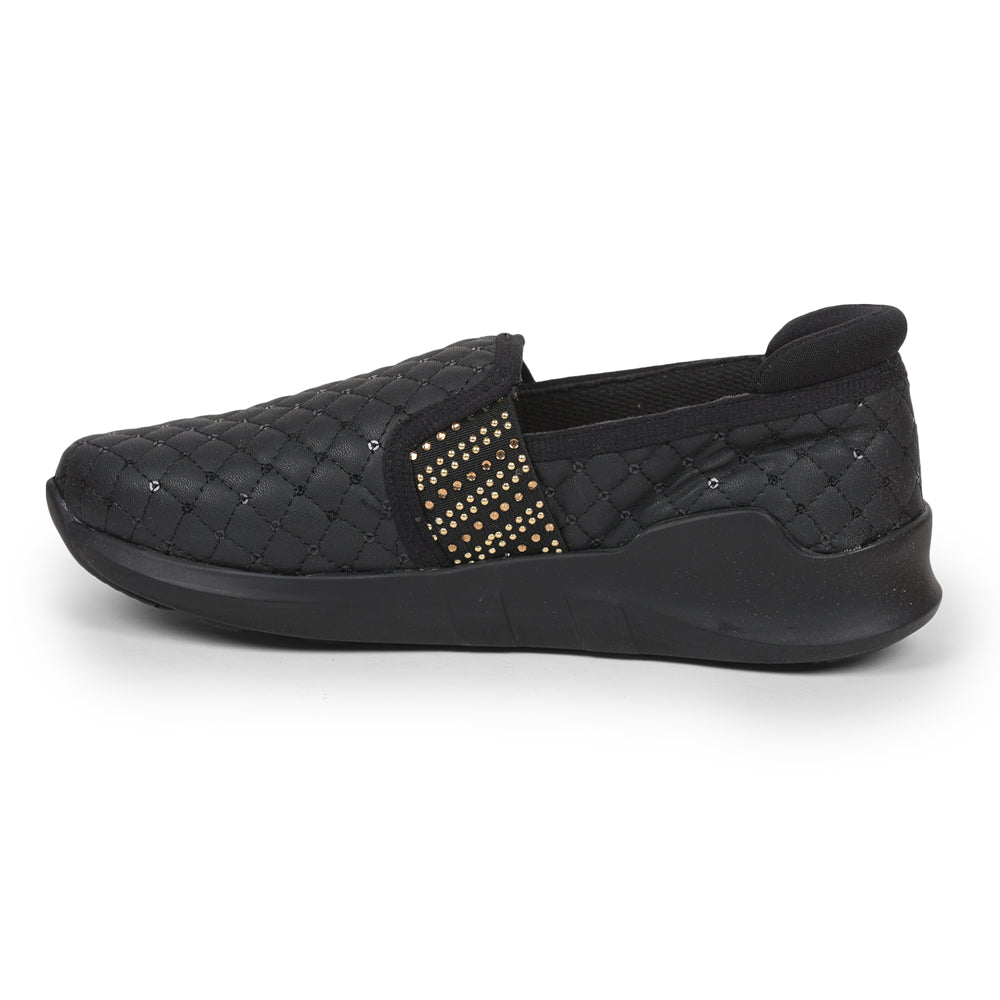 Force 1 Casual Slip On Shoes Ladies (BLACK) AVILA-32 By Liberty